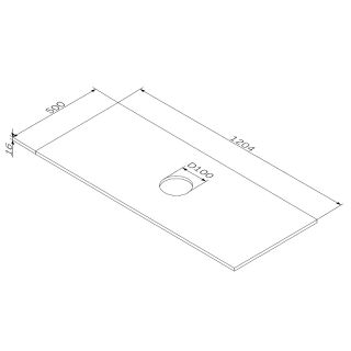 Столешница под раковину AM.PM Func 120 M8FST1200OF Дуб крафт